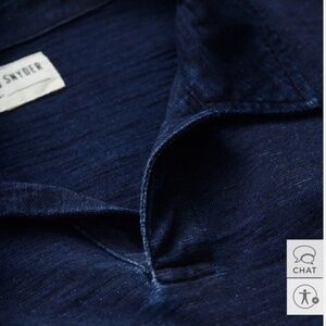 Indigo Slub Jersey Montauk Polo XL  Very  Lightly Worn